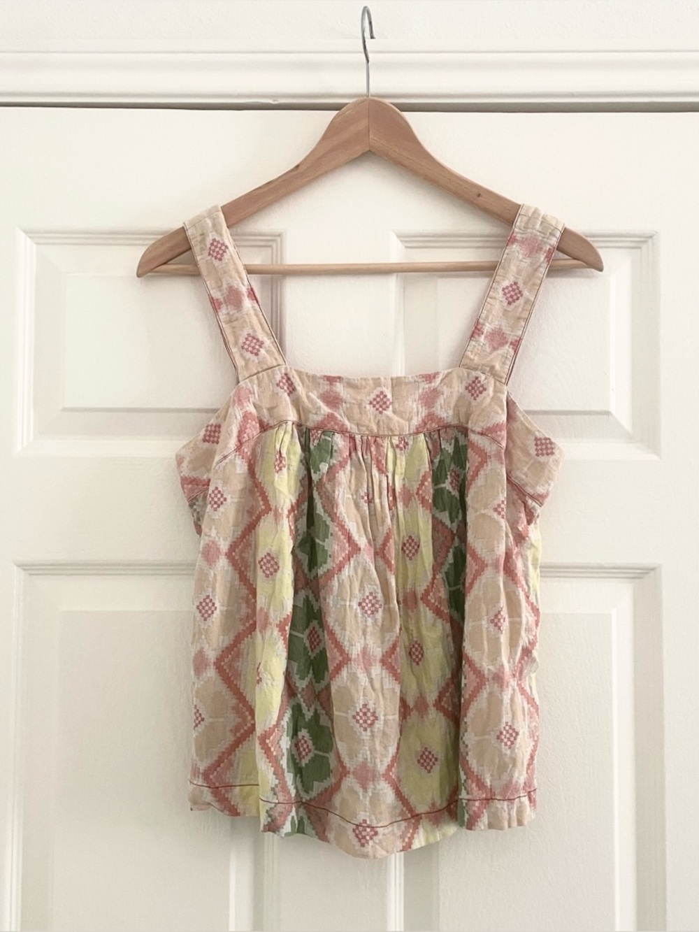 Anthropologie Marta Swing Blouse, XS, Neutral Motif